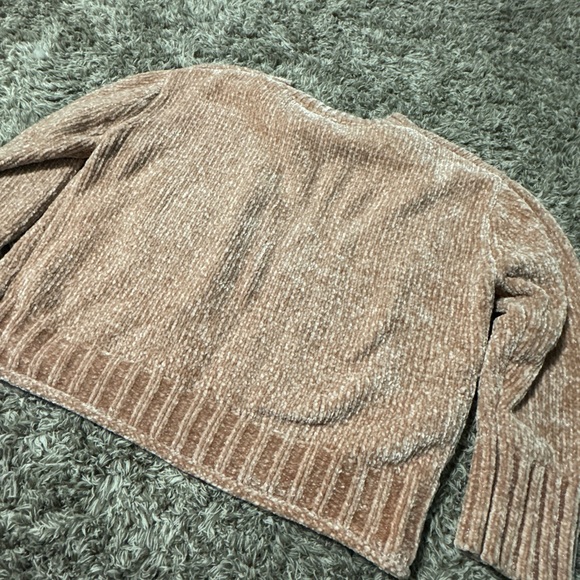 Cynthia Rowley Sweater Womens Size SMALL Beige Long Sleeve Chenille Chunky - Picture 6 of 6